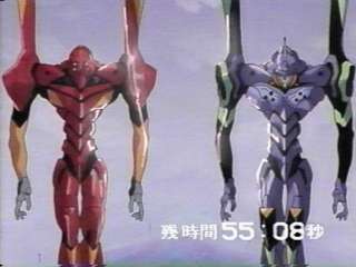 EVA-02 and EVA-01 about to start their attack.