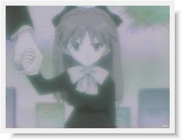 Young Soryu Asuka Langley at her mother's funeral