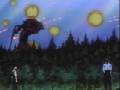 Kaji has a heart-to-heart with Shinji in a watermelon patch amidst the firefight
