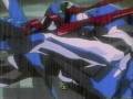 Rei in EVA-00 gets ready to launch the spear...