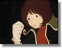 [A courier delivers a recording to Tetsuro -- one with Maetel's voice urging hime to board the GE 999 once again.]