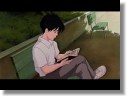 [A stranger is reading Shizuku's book.]