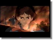 [Ashitaka, set amidst the burning forests of the shishigami]