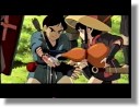[ Ashitaka's arm is cursed by the tatari-gami ]