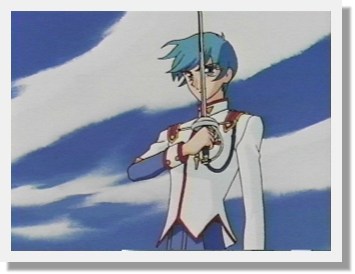 [Miki Kaoru challenges Utena to a duel]